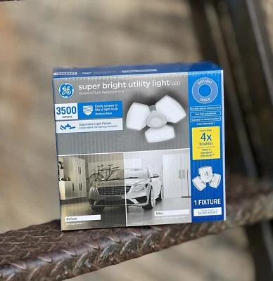 GE LED 3500 Lumens Super Bright Utility Light Fixture Medium Base Compatible - Image 1 of 4