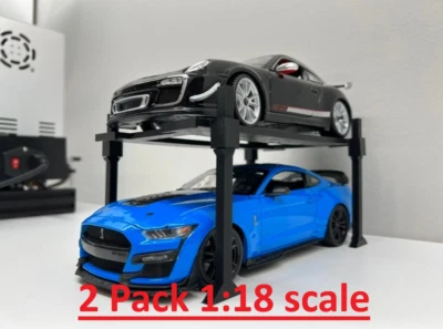 2 Pack Car Lift 1:18 Scale Diecast Model Display Stand - Choose Your Color! - Image 1 of 4
