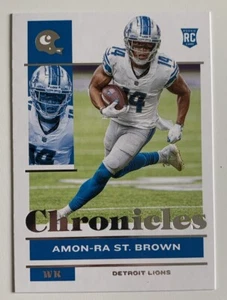 2021 Panini Chronicles Football Base Rookie #33 Amon-Ra St. Brown Lions RC - Picture 1 of 2