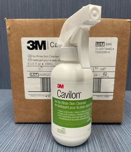 Box of 12 x 3M Cavilon 3380 No-Rinse Skin Cleanser 8 oz Spray Bottles - Bild 1 von 5