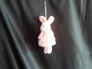 Deko-Aufhänger/Plüschhase/Tüllkleid/rosa/neu - Bild 1 von 4