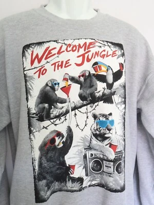 RIOT SOCIETY Welcome To The Jangle Graphic Fun Print Pullover Sweatshirt Men's L - Image 1 of 4