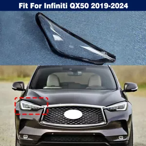 Right Headlight Clear Lens Cover Shell + Sealant For Infiniti QX50 2019-2024 - Picture 1 of 13