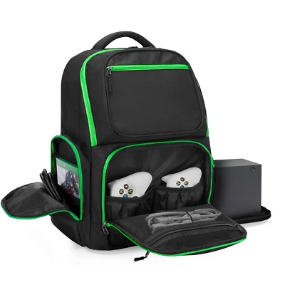 Mochila de Viaje Compatible con Xbox Series X Estuche de Transporte Bolsa de Almacenamiento de Juegos con Foto 1 de 4
