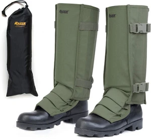Snake Gaiters + Bag for Hiking, Hunting, Landscaping - Lower Leg Gaiters - Green - Picture 1 of 8