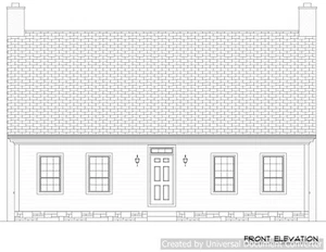 Full Set of two story 3 bedroom house plans 2,345 sq ft - Picture 1 of 8