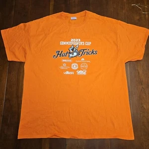 DANBURY HAT TRICKS 2023 COMMISSIONERS CUP FINALS T Shirt XL SGA FPHL trashers - Picture 1 of 3
