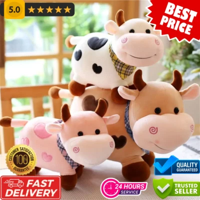 Figura de vaca de 25 cm juguetes de becerro conjunto de regalo acción niños juguete amina peluche lindo juego de figuras Foto 1 de 4