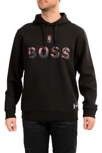 Hugo Boss Men's "W_Bounce2_2" Black Logo Hooded Sweatshirt Hoodie US XS IT 46 - Picture 1 of 6