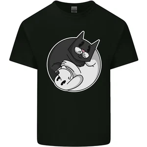 Katze Und Hund Yin Yang Kinder T-shirt Jungen Mädchen - Picture 1 of 68