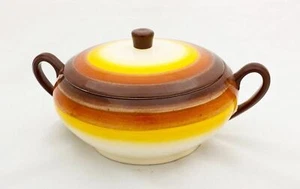 VernonWare Mexicana Covered Handled Bowl California Pottery Mid Century - Picture 1 of 7