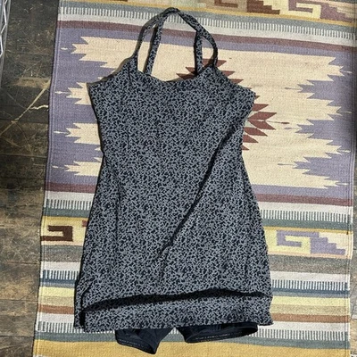 Rhoback женщин размер маленький Demi активное платье черный леопард камуфляж теннис с подкладкой - Изображение 1 из 4