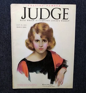 1922 Judge Magazine Satire Leslie Weekly Ziegfeld Follies Avonne Taylor - Picture 1 of 4