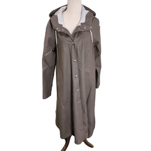 Stutterheim Waterproof Trench Coat Hooded Rubberised Cotton Stylish Swedish - Picture 1 of 6