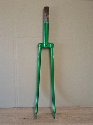 Horquilla de carretera retro Peugeot - 28" - 1" roscada - Acero - Verde - Usada Foto 1 de 4