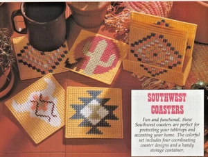 Southwest Untersetzer & Glasdeckel - KUNSTSTOFF LEINWAND MUSTER - aus Buch entfernt - Bild 1 von 4