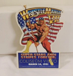 Prendedor promocional Wrestlemania VII Super Stars and Stripes Forever Hulk Hogan 1991 Mundial 7 - Imagen 1 de 2