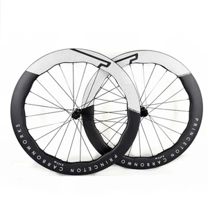 700C 6560 Depth Carbon Fiber Road Bike WheelSet Width 28mm Clincher/Tubeless - Picture 1 of 11
