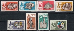 UNGHERIA 1958 Esposizione mondiale, posta aerea (ND) 8v MNH** - Picture 1 of 1