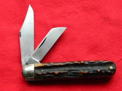 1890 - 1913 年 Waterville Cutlery Co 令人难以置信的天然图案 STAG 小刀 — 第 1/4 张图片