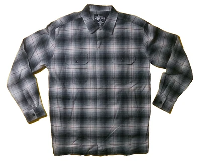 Винтажная фланелевая молния Stussy размер L - Изображение 1 из 4