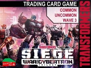 Transformers TCG Wave 3 War for Cybertron Siege I BATTLE Cards Common/Uncommon - Picture 1 of 41