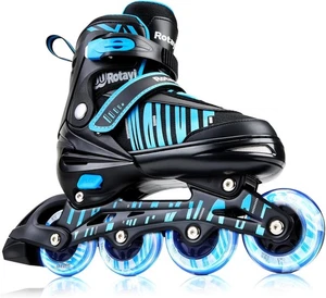 Adjustable Inline Skates/ Full Light Up Wheels/Indoor Outdoor Use - Picture 1 of 7