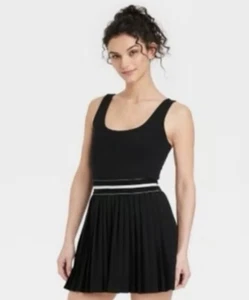 All in Motion Tenniskleid sportlich XXL 2X schwarz Faltenrock Stretch Strick Golf - Bild 1 von 10
