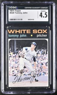 1971 Topps - Tommy John #520 CGC 4.5 - Image 1 of 2