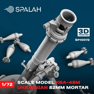Scale model Ukrainian mortar caliber 82-mm KBA-48M Scale 1:72 Spalah SP10072 - Picture 1 of 2