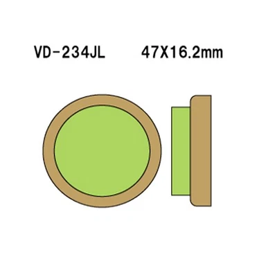 Pastillas de freno de metal sinterizado Yamaha YTM200E Tri-Moto ATV Vesrah 1983-1985 [traseras] Foto 1 de 2