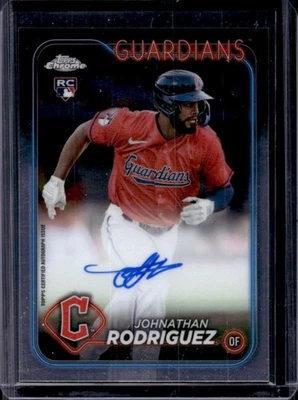 2024 Topps Chrome Update Johnathan Rodriguez Auto RC Rookie #RA-JR Guardians - Image 1 of 2
