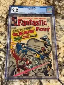 Fantastic Four #28 CGC 9.2 Rare White Pages Early X-men Crossover & Cover MCU - Picture 1 of 3
