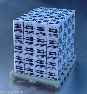 Mobil Oil Case Load White w Pallet 2 Pc Set 1/24 Scale G Diorama Accessory Items - Picture 1 of 1