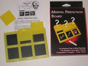 Mental Prediction Board Magic Trick- Close Up Mentalism, Read Minds, Street - Picture 1 of 1