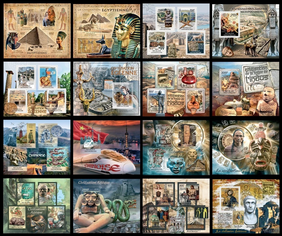 CIVILIZACIONES ANTIGUAS Colección África Central 16 s/s Michel CV212€ MNH #CNA307 Foto 1 de 1