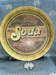 VINTAGE 1979 PENTRON INDUSTRIES COLONEL GOODFELLOW'S SODA ROUND TIN METAL TRAY - Picture 1 of 8