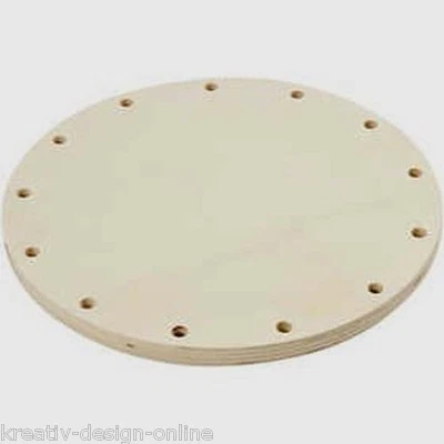 Korbflecht Schablone Holz Unterteil Holzboden für Körbe 18cm rund - Bild 1 von 3