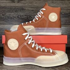 Converse Mens Chuck 70 Marquis Hi CX Orange Brown Canvas Sneakers Shoes Trainers