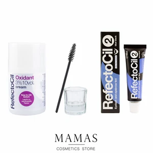 KIT RefectoCil: 2.0 Tinte Azul Negro 15ml + 3% Oxidante de Crema + Vidrio + Cepillo de Rímel - Imagen 1 de 3