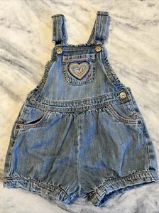 Vintage OshKosh B'Gosh Vestback Baby Girl Bib Bubble Romper Size 5T - Picture 1 of 2