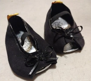 Zapatos Build A Bear negros con lazo punta abierta de curación alta - Accesorios BAB - Imagen 1 de 3
