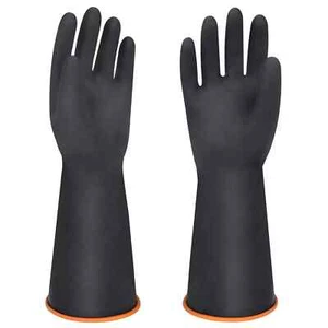 14" XL Size Latex Chemical Resistant Reusable Heavy Duty Long Rubber Gloves Men - Picture 1 of 6