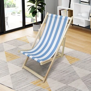 BEACH CHAIR stripe- folding chaise lounge chair - Picture 1 of 9