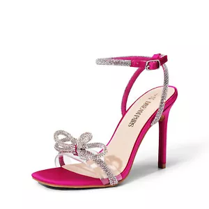 Women High Stilettos Heel Dress Sandals Ankle Strap Wedding Party Sexy Sandals - Picture 1 of 34