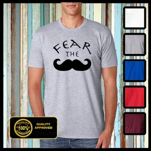 Fear the stache shirt, funny beard shirt, fear the beard, fear the mustache tee - Afbeelding 1 van 8