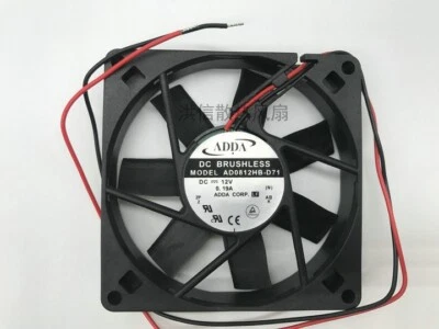 ADDA AD0812HB-D71Fan 80*80*15mm DC12V 0.19A 2wire BALL BEARING Cooling FAN - Image 1 of 3
