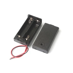 2 AA DIY Battery Holder Case Box 3V Power Switch & Bare Wires End - Picture 1 of 12