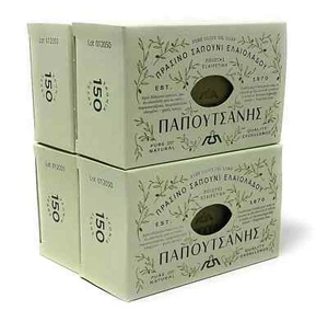 Papoutsanis Pure Greek Olive Oil Soap Of Bars, 8.8 oz, Pack Of 4 (250g) - Picture 1 of 5