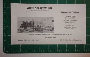 White Sparrow Inn 1961 anuncio Vineland, Nueva Jersey - Imagen 1 de 1